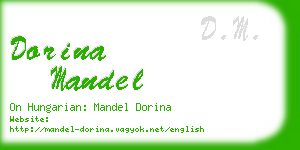dorina mandel business card